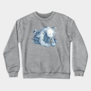 cloud and his friend - watercolor painting Crewneck Sweatshirt